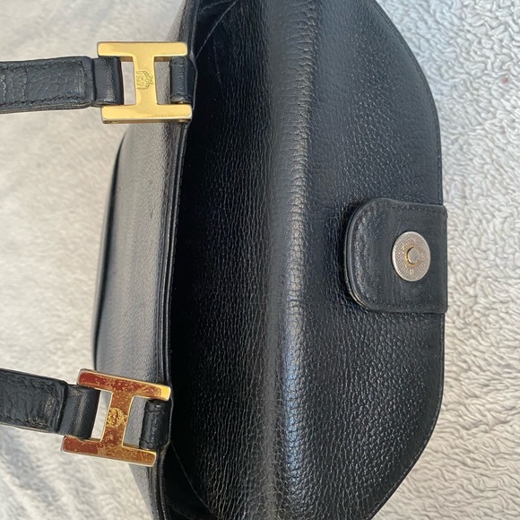 🌸SOLD🌸AUTHENTIC VINTAGE MCM MINI BLACK LEATHER HANDBAG - Picture 5 of 16